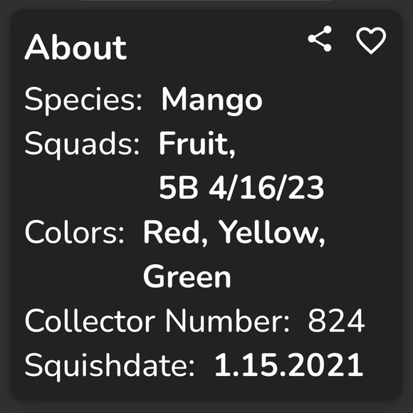 NWT’s -**Ximena** the Mango Squishmallow 8 inch - Picture 4 of 5